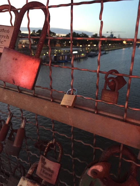 Our love lock in the center